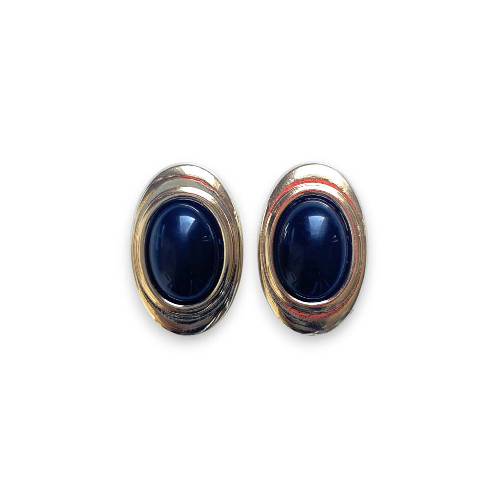 Oval Formlu Retro Küpe