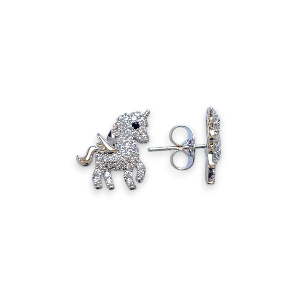 Taşlı Unicorn Çocuk Küpe